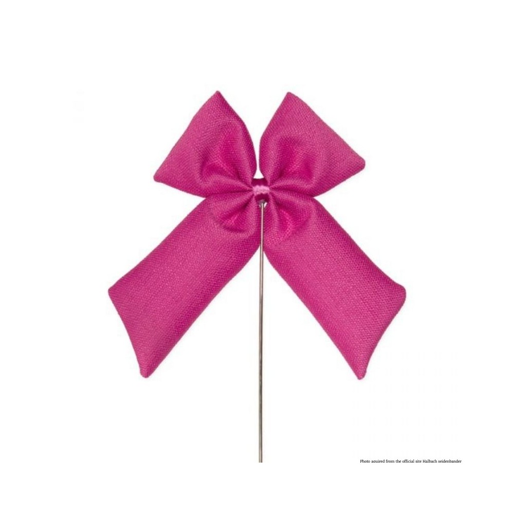 Stick fiocco in tessuto 12x17cm 4pz. Fucsia